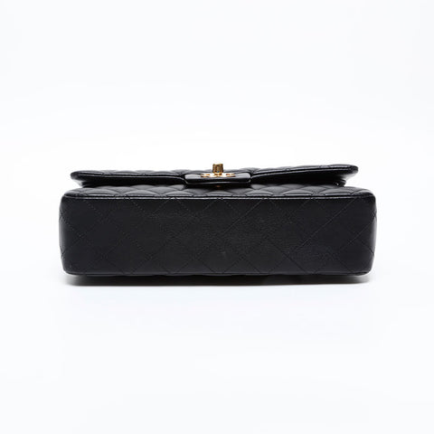 CHANEL 25th series 9.8"Matelasse Lambskin Double Flap 2018 Shoulder Bag black WS20414
