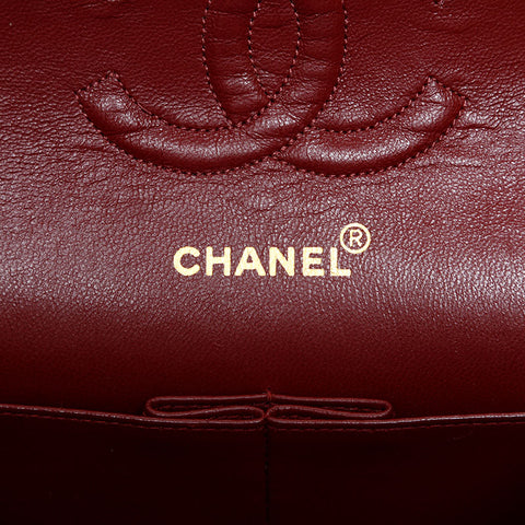 CHANEL No. 2 1991-1994 Lambskin Matelasse 9.8" Double Flap Shoulder Bag black WS20415
