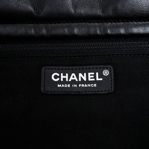 CHANEL No. 12 2008-2009 Lambskin Chain Shoulder Bag black WS20417