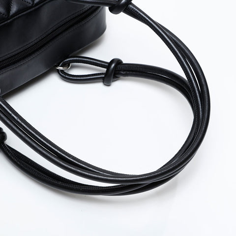 CHANEL No. 12 2008-2009 Lambskin Cambon Bowling Bag Shoulder Bag black WS20418