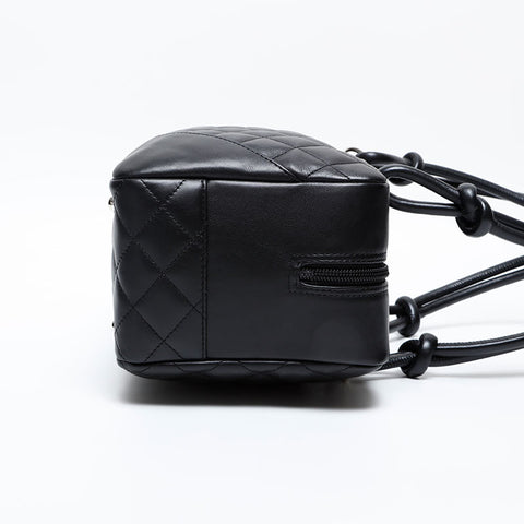 CHANEL No. 12 2008-2009 Lambskin Cambon Bowling Bag Shoulder Bag black WS20418