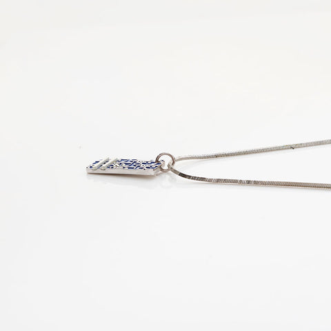 Christian Dior Trotter logo Necklace blue WS20422
