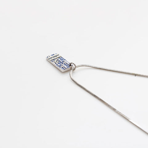 Christian Dior Trotter logo Necklace blue WS20422