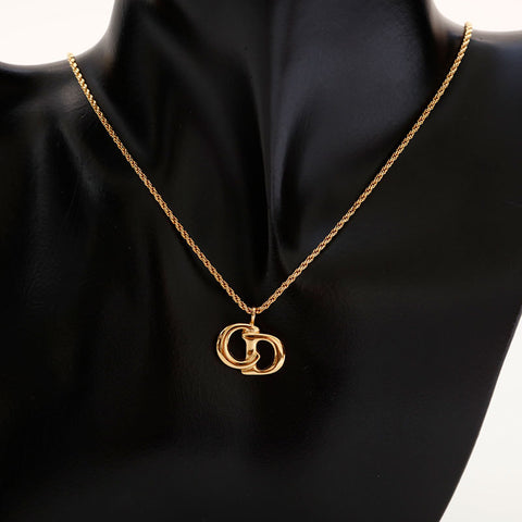 Christian Dior CD logo Necklace gold WS20424