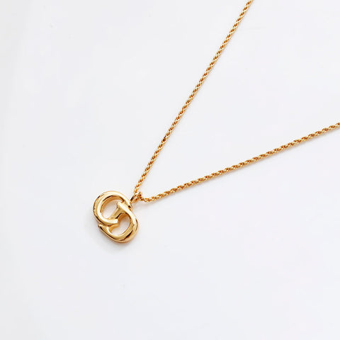 Christian Dior CD logo Necklace gold WS20424
