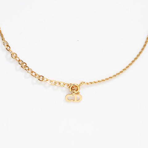 Christian Dior CD logo Necklace gold WS20424