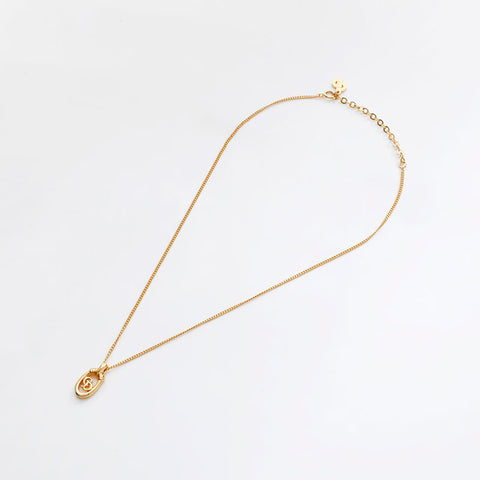 Christian Dior logo Necklace gold WS20428