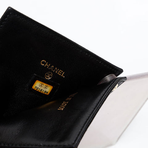 CHANEL Chocolate bar Card Case black WS20433