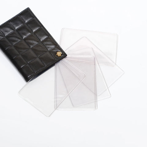 CHANEL Chocolate bar Card Case black WS20433