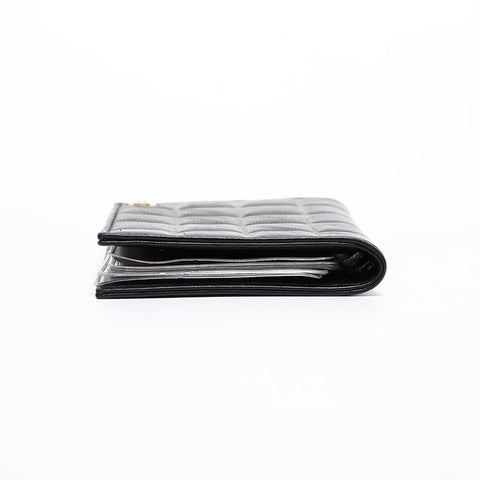 CHANEL Chocolate bar Card Case black WS20433