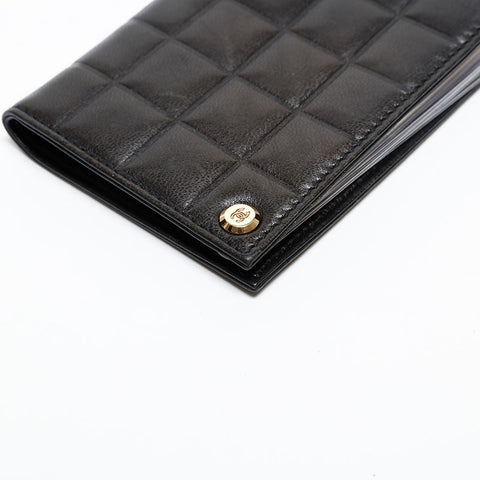 CHANEL Chocolate bar Card Case black WS20433