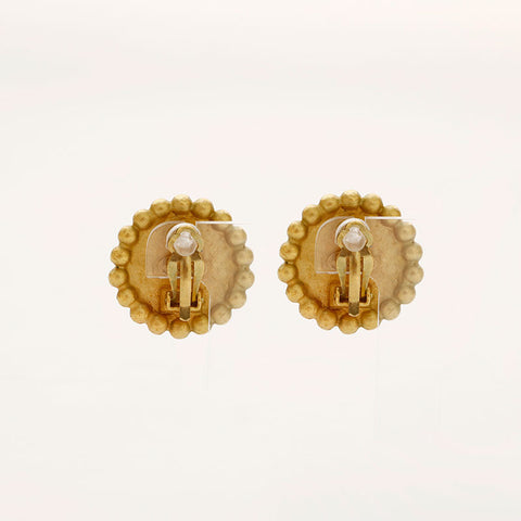 CHANEL 94A COCO Mark Round Earring gold WS20440