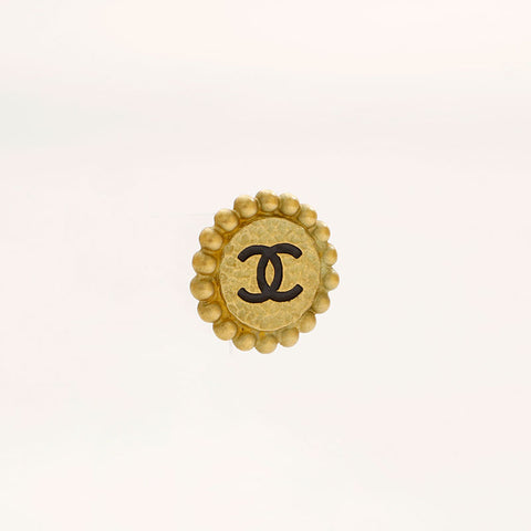 CHANEL 94A COCO Mark Round Earring gold WS20440