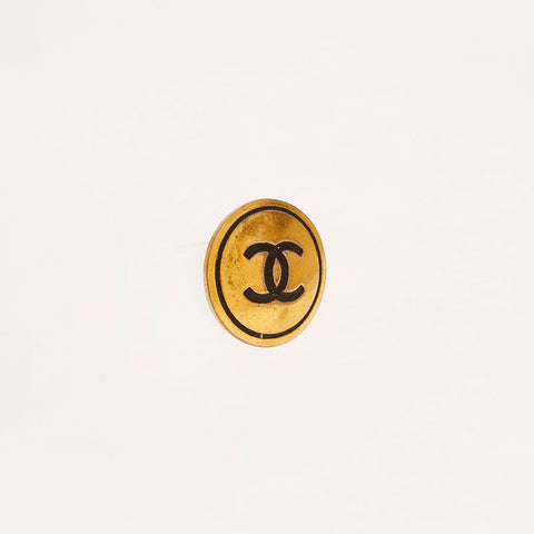 CHANEL 93A COCO Mark Round Earring gold WS20441