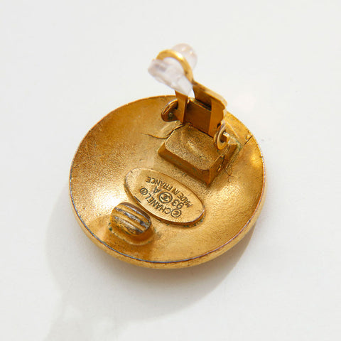 香奈儿93a可可马克圆耳环金WS20441