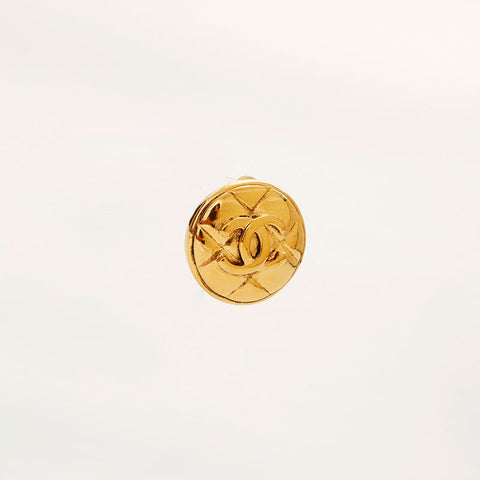 CHANEL COCO Mark round Earring gold WS20442