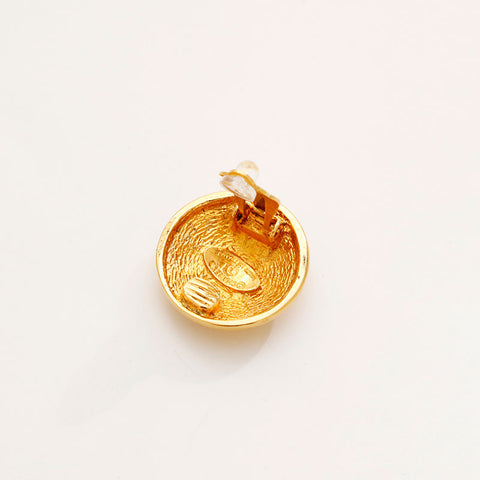 CHANEL COCO Mark round Earring gold WS20442