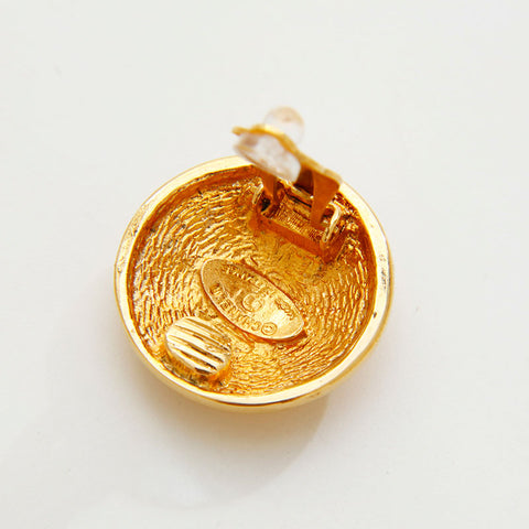 CHANEL COCO Mark round Earring gold WS20442