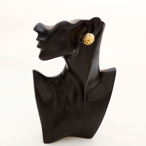 CHANEL COCO Mark round Earring gold WS20442