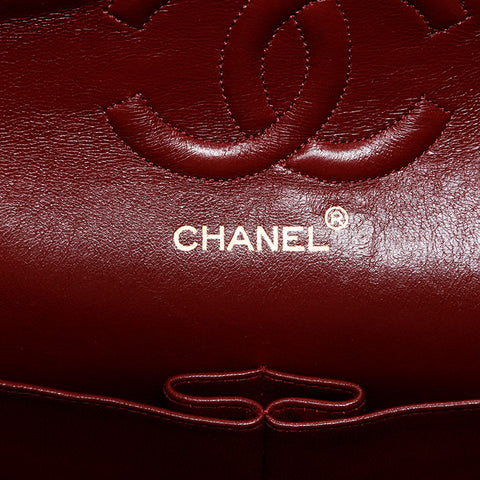 CHANEL No. 1 Lambskin Matelasse Double Flap 9.8" 1989-1991 Shoulder Bag black WS20447
