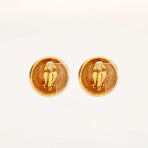CHANEL COCO Mark round Earring gold WS20449