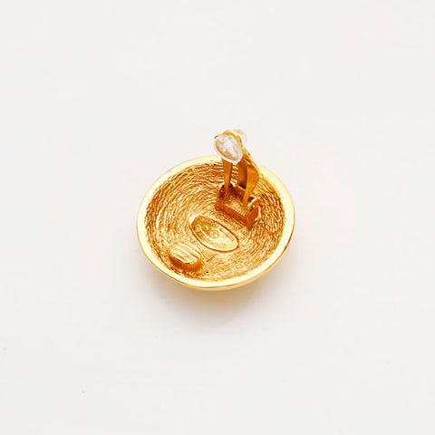CHANEL COCO Mark round Earring gold WS20449