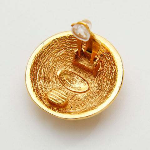 CHANEL COCO Mark round Earring gold WS20449