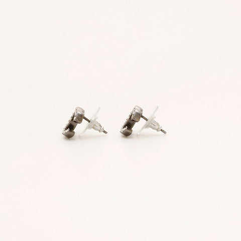 CHANEL F19V COCO Mark Rhinestone Pierce black WS20454