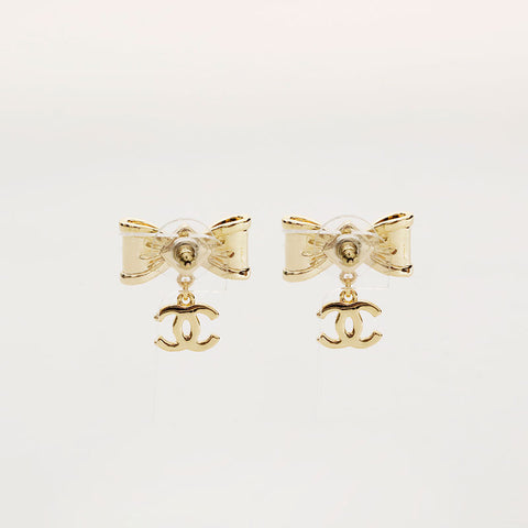 CHANEL A22B COCO Mark Ribbon Pierce gold WS20455