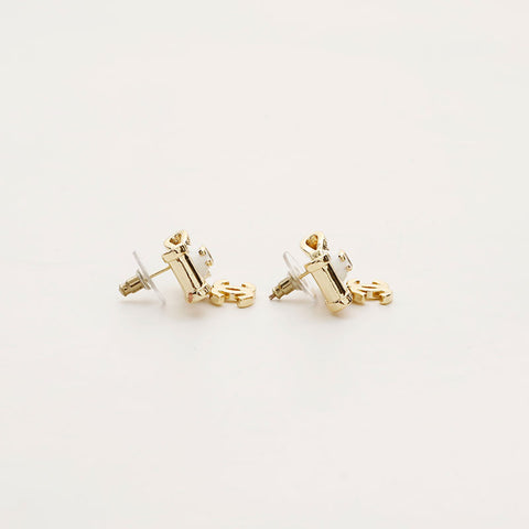 CHANEL A22B COCO Mark Ribbon Pierce gold WS20455