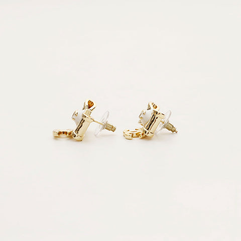 CHANEL A22B COCO Mark Ribbon Pierce gold WS20455