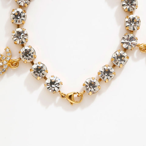 CHANEL Rhinestone COCO Mark bracelet gold WS20456