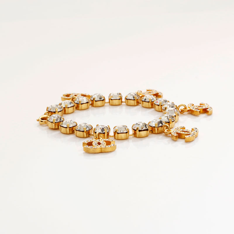 極美品 シャネル CHANEL ラインストーン ココマーク