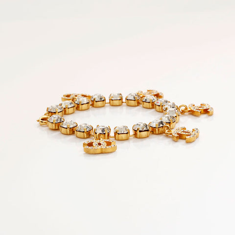 CHANEL Rhinestone COCO Mark bracelet gold WS20456