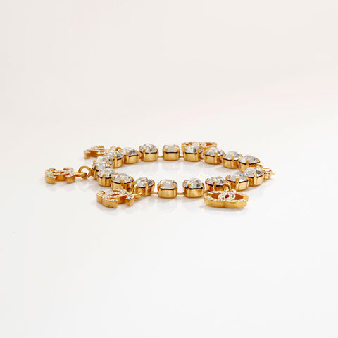 CHANEL Rhinestone COCO Mark bracelet gold WS20456