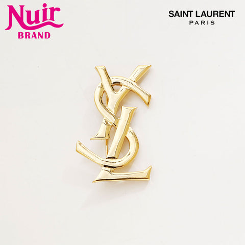 YVES SAINT LAURENT logo Brooch gold WS20466