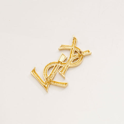 YVES SAINT LAURENT logo Brooch gold WS20466