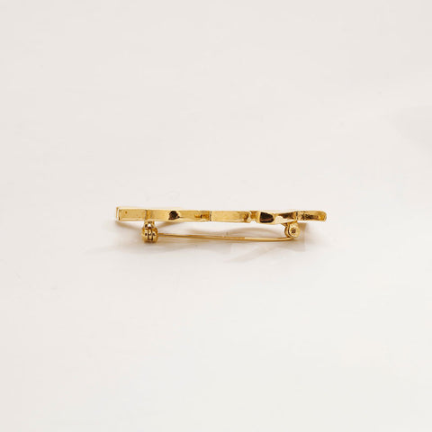 YVES SAINT LAURENT logo Brooch gold WS20466