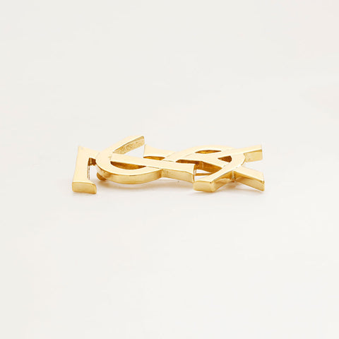 YVES SAINT LAURENT logo Brooch gold WS20466