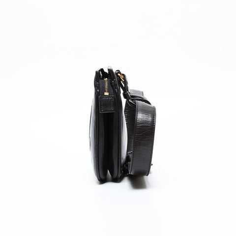 CHANEL No. 1 1989-1991 COCO Mark Lambskin Belt Waist bag black WS20474