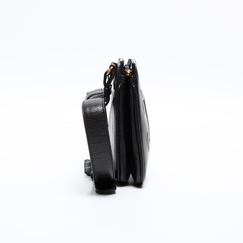 CHANEL No. 1 1989-1991 COCO Mark Lambskin Belt Waist bag black WS20474