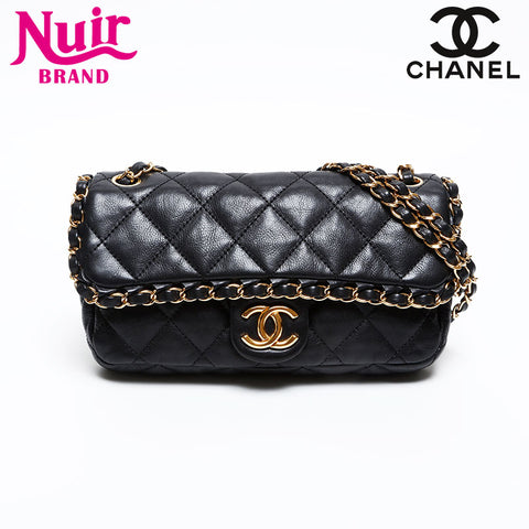 CHANEL 14th 2010-2011 Chain Matelasse Shoulder Bag black WS20477