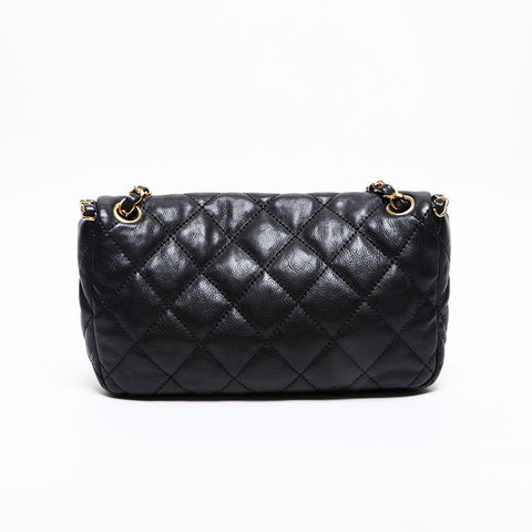 CHANEL 14th 2010-2011 链条马特拉斯单肩包 黑色 WS20477