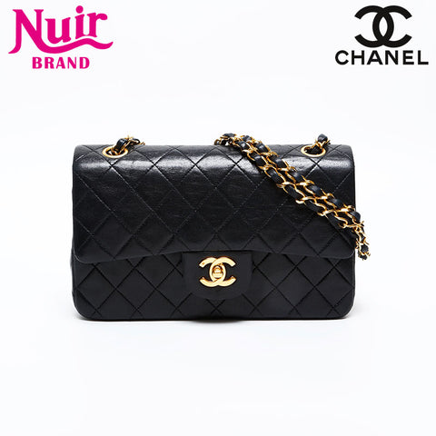 CHANEL No. 1 1986-1988 Lambskin Double Flap 9.1