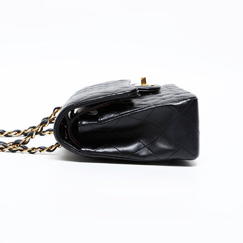CHANEL No. 29 Matelasse Double Flap Chain Lambskin 9.1" 2019 Shoulder Bag black WS20479