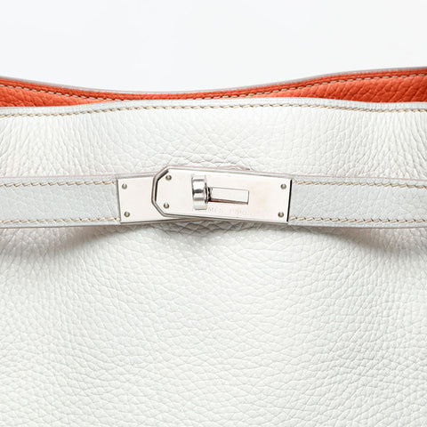 HERMES □Q stamp 2013 So Kelly 26 Shoulder Bag white WS20486