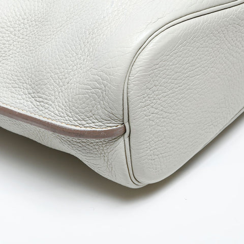 HERMES □Q stamp 2013 So Kelly 26 Shoulder Bag white WS20486