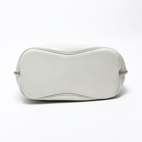 HERMES □Q stamp 2013 So Kelly 26 Shoulder Bag white WS20486