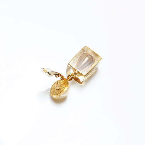 CHANEL COCO Mark Pearl 97P Earring gold WS20489