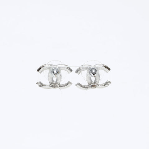 CHANEL COCO Mark Rhinestone B20S Pierce Silver WS20490
